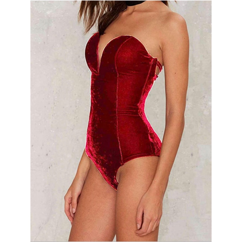 NWT Velvet Corset Bodysuit